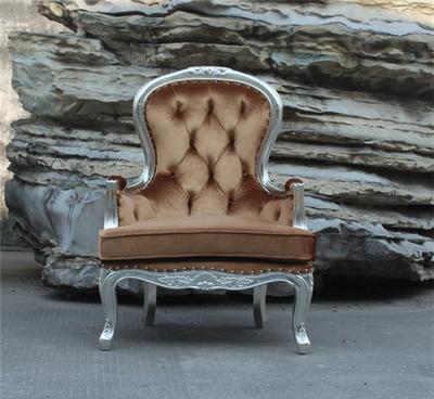 欧式棕色布艺椅子ZW-YZ35 桢伟家具打造舒适家居新体验